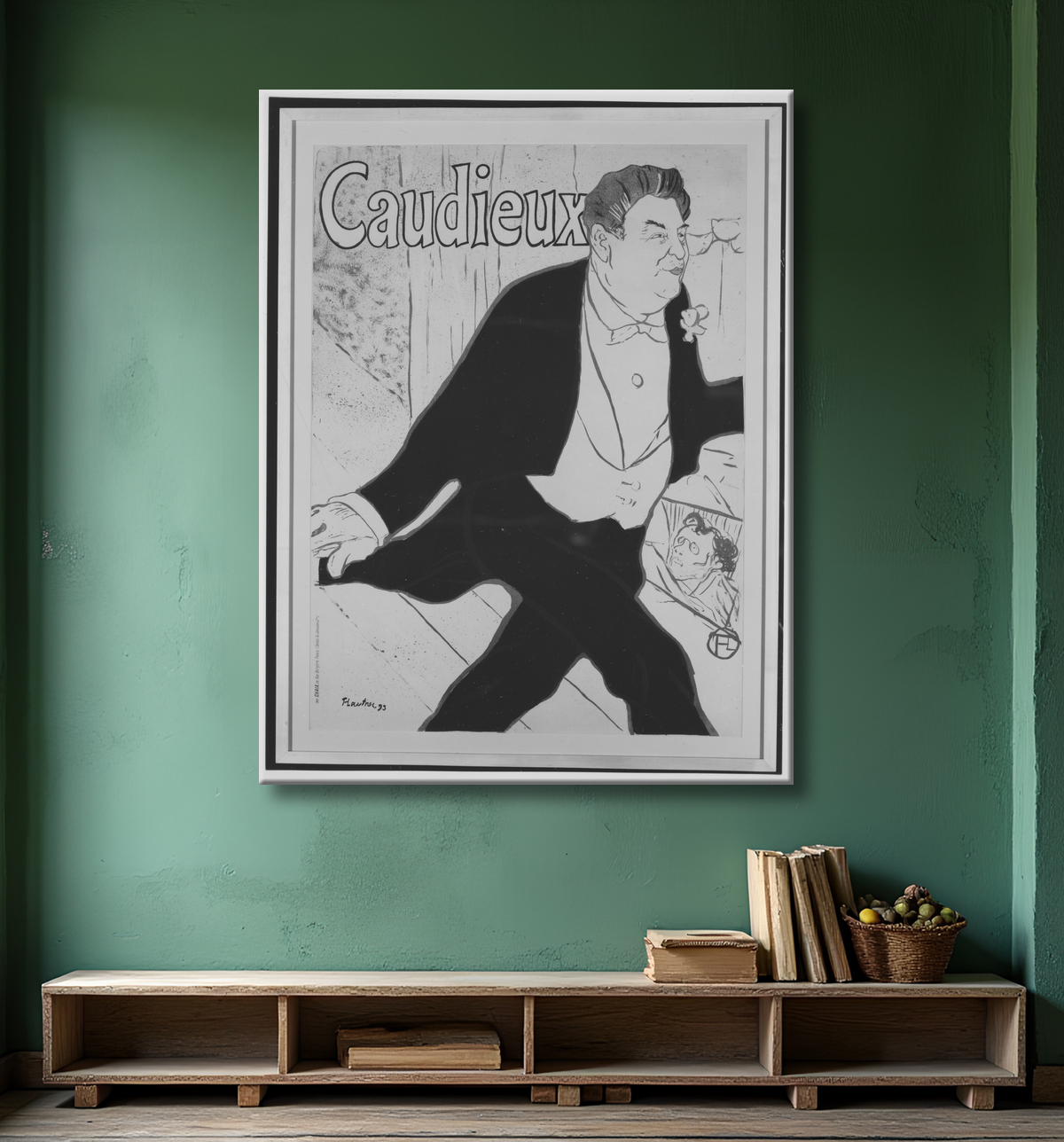 Reproduction Caudieux de Henri de Toulouse-Lautrec avec decor