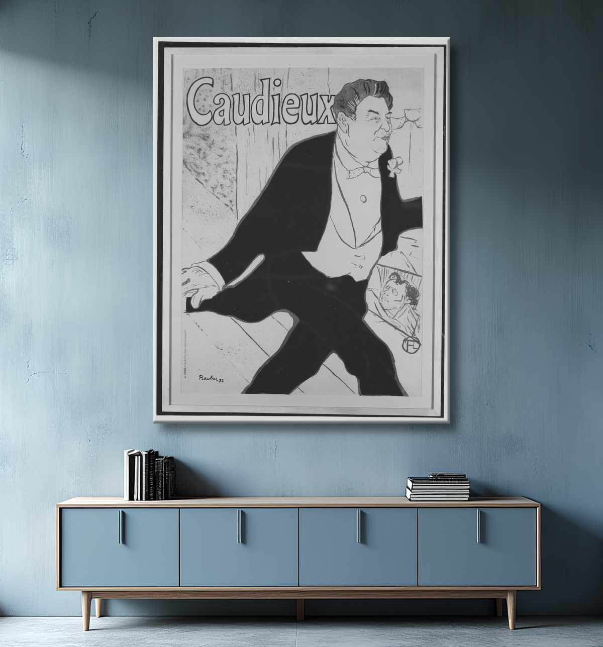 Reproduction Caudieux de Henri de Toulouse-Lautrec avec decor
