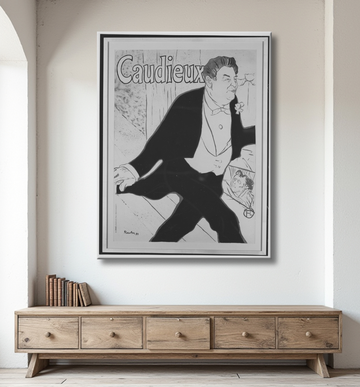 Reproduction Caudieux de Henri de Toulouse-Lautrec avec decor