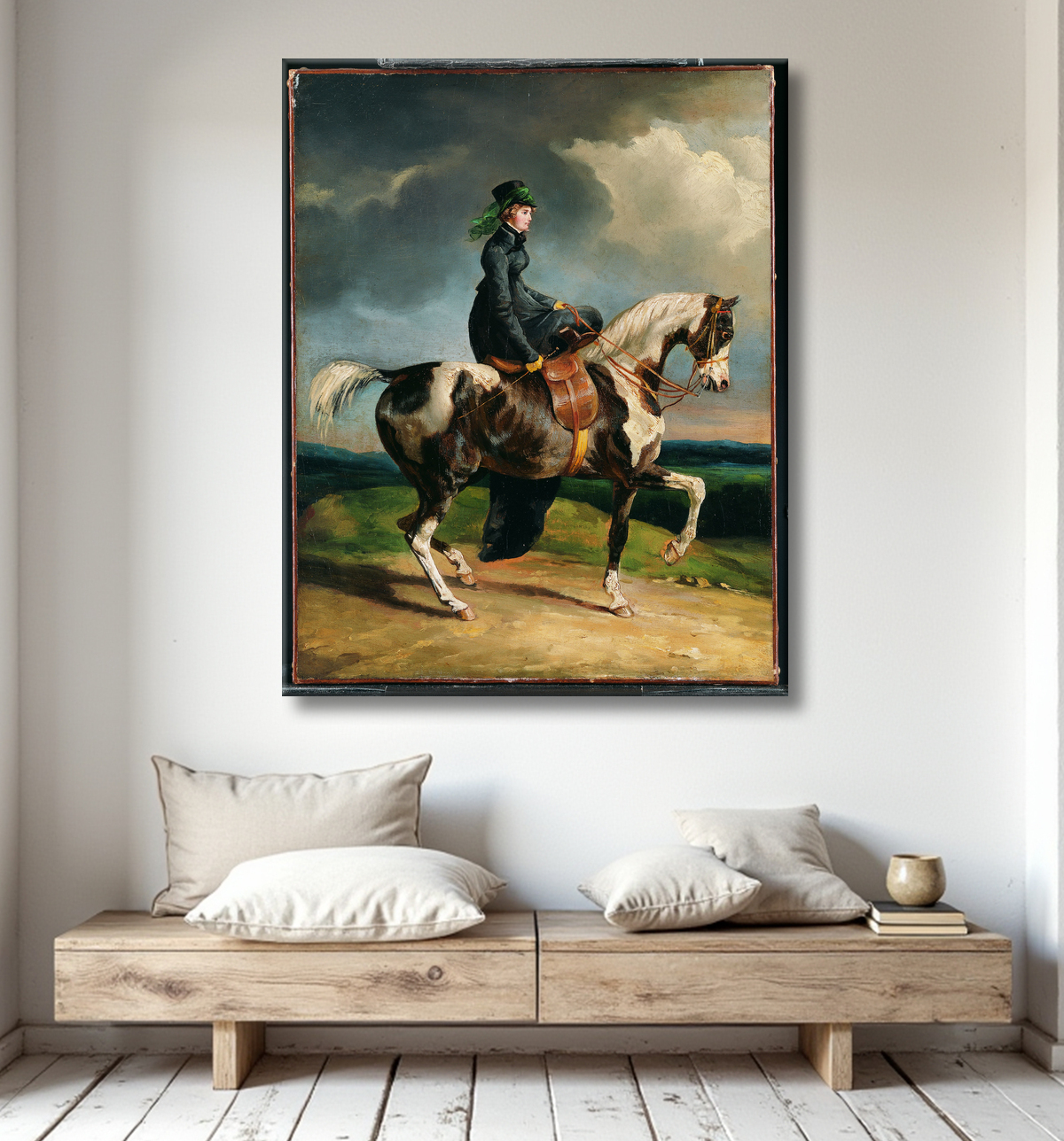 Reproduction Cavalière de Théodore Gericault avec decor