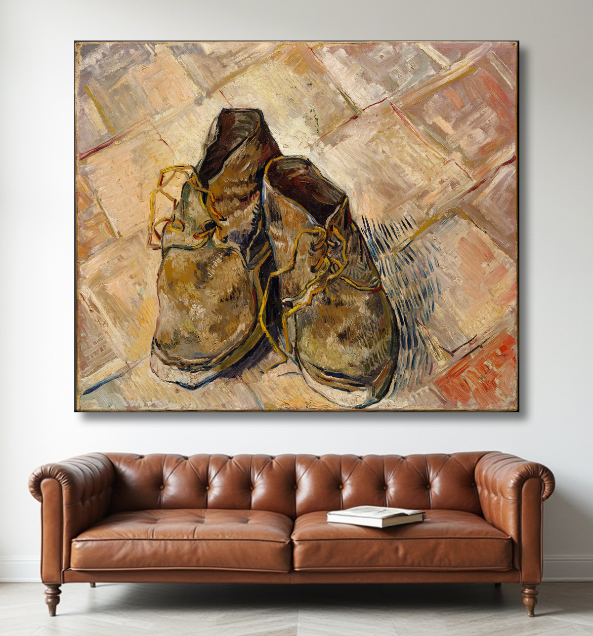 Reproduction Chaussures de Vincent van Gogh avec decor