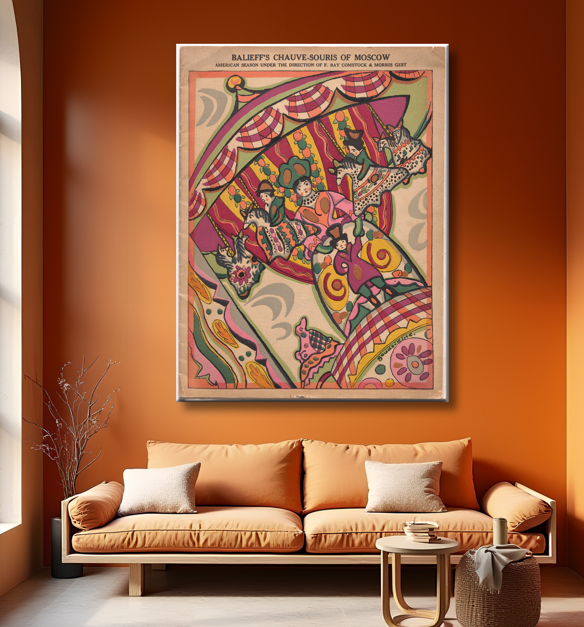 Reproduction Chauve-Souris (program) de Ralph Barton, 14 Aug 1891 - 19 May 1931 avec decor