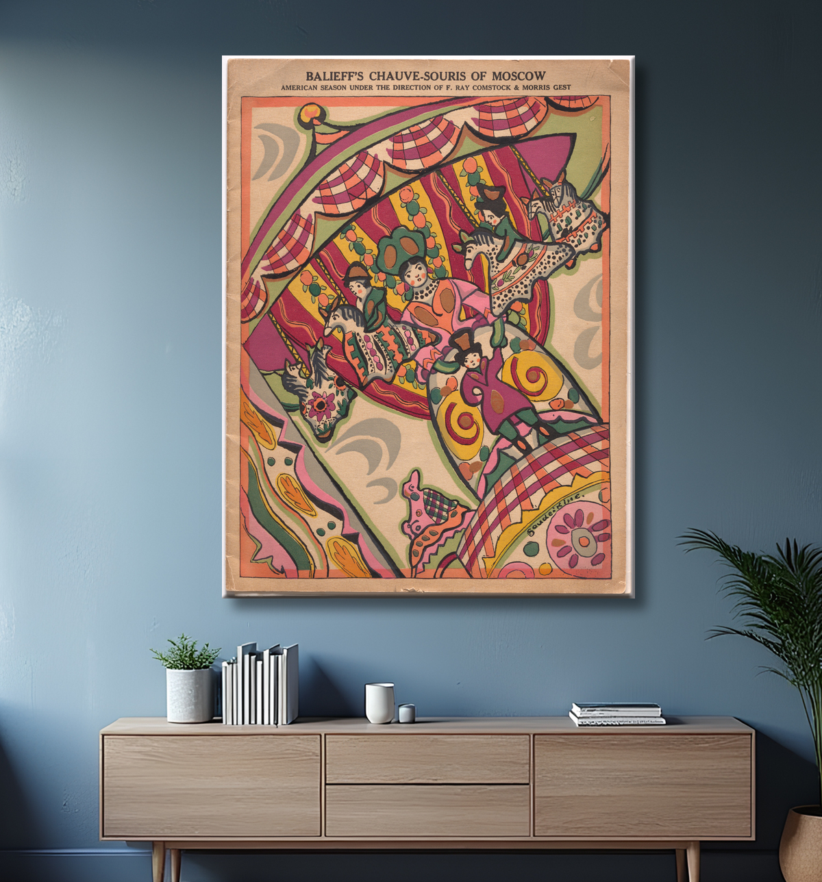 Reproduction Chauve-Souris (program) de Ralph Barton, 14 Aug 1891 - 19 May 1931 avec decor