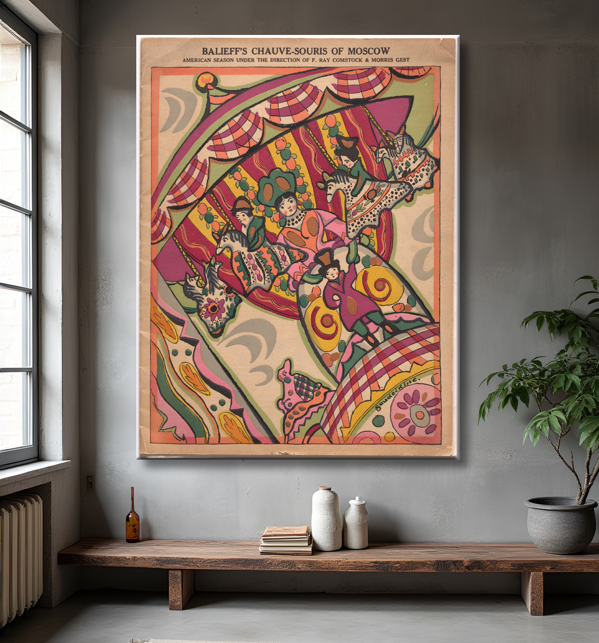 Reproduction Chauve-Souris (program) de Ralph Barton, 14 Aug 1891 - 19 May 1931 avec decor