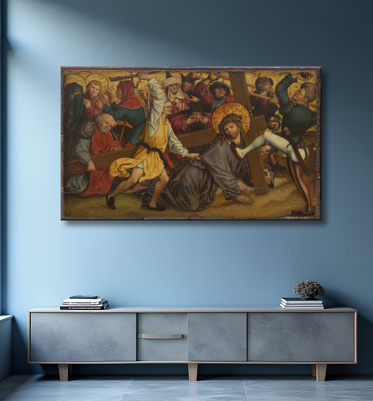 Reproduction Christ portant la croix de Hans Maler zu Schwaz avec decor