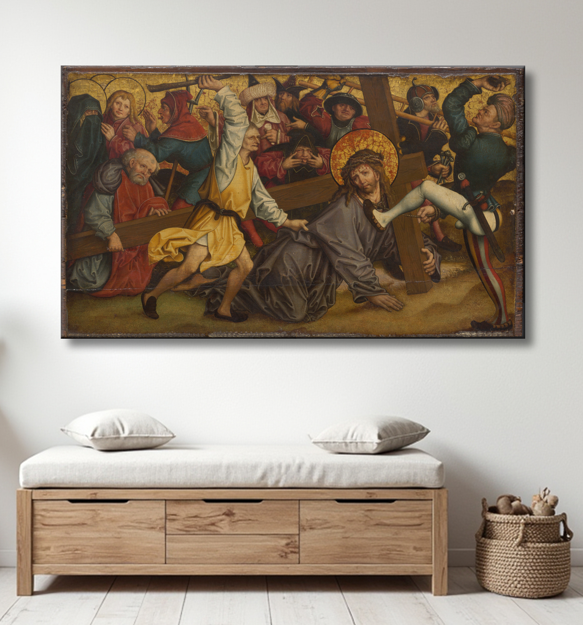 Reproduction Christ portant la croix de Hans Maler zu Schwaz avec decor