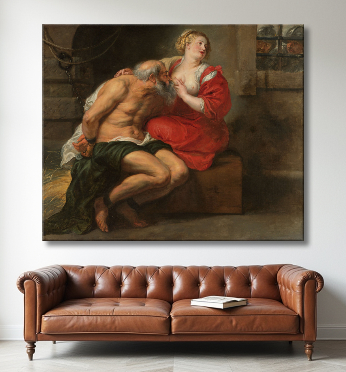 Reproduction Cimon et Pero de Peter Paul Rubens avec decor