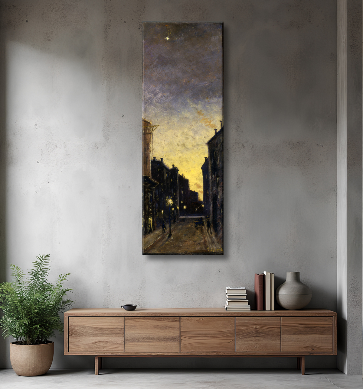 Reproduction Cinquante-septième rue de Louis M. Eilshemius, born Arlington, NJ 1864-died New York City 1941 avec decor