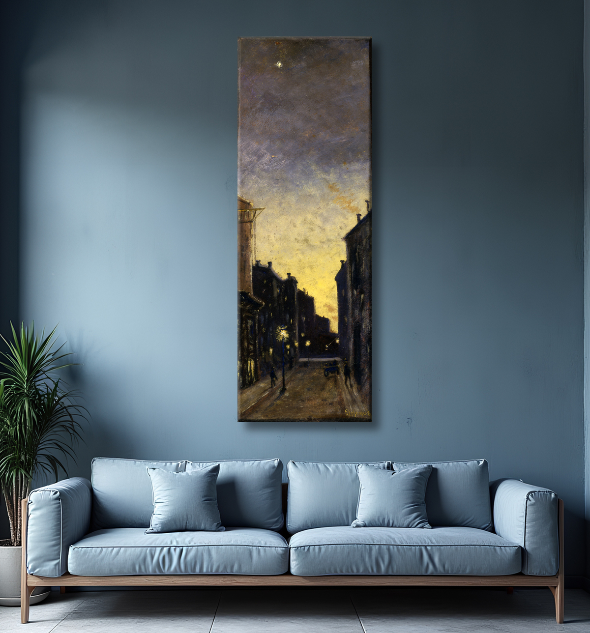 Reproduction Cinquante-septième rue de Louis M. Eilshemius, born Arlington, NJ 1864-died New York City 1941 avec decor