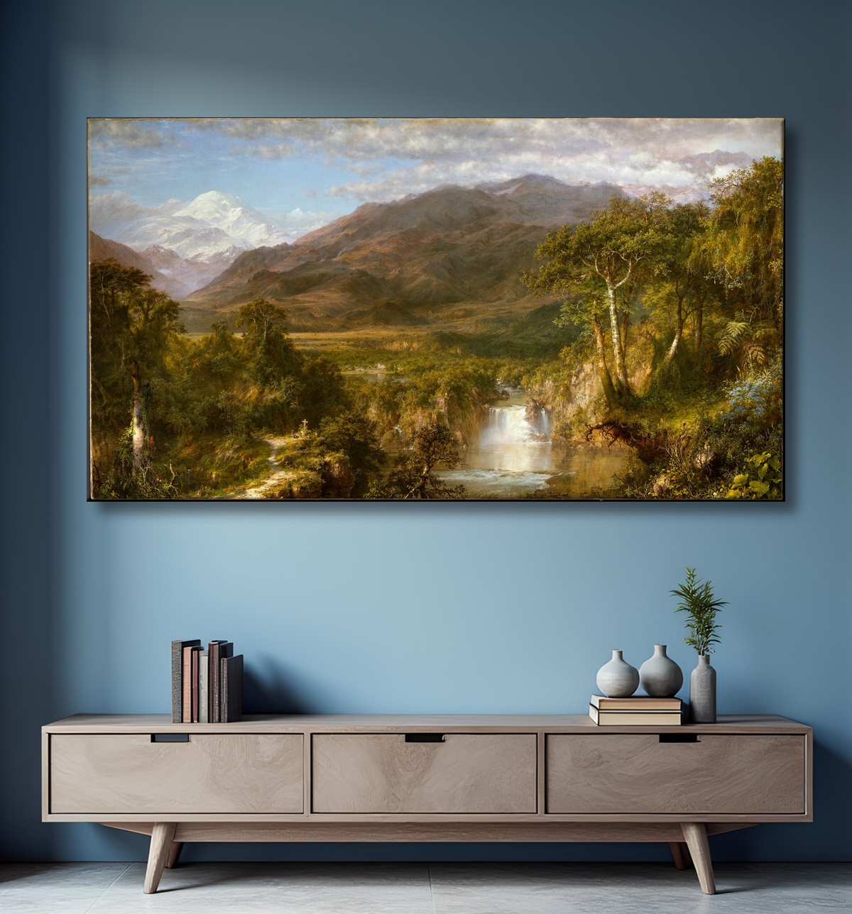 Reproduction Cœur des Andes de Frederic Edwin Church avec decor