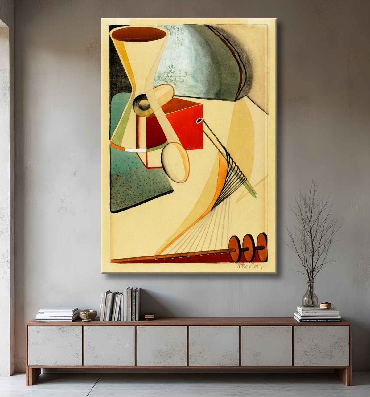 Reproduction Composition de Andree Rexroth, born Chicago, IL 1902-died San Francisco, CA 1940 avec decor