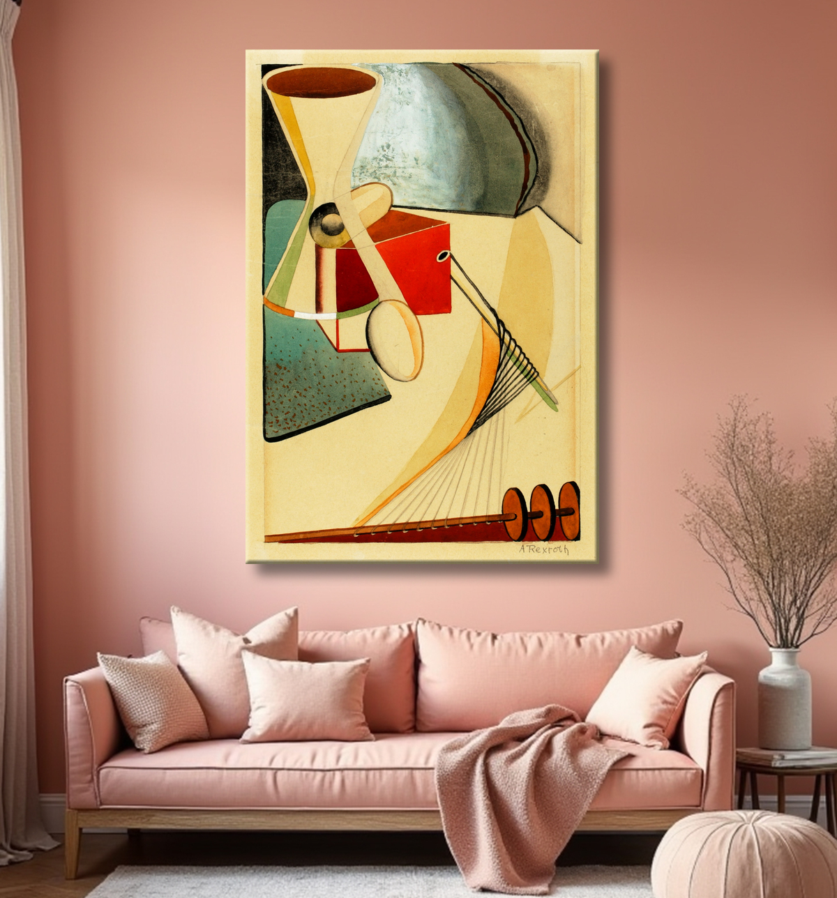 Reproduction Composition de Andree Rexroth, born Chicago, IL 1902-died San Francisco, CA 1940 avec decor