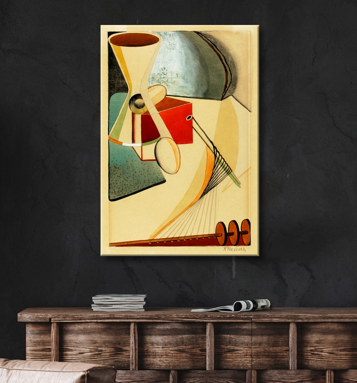 Reproduction Composition de Andree Rexroth, born Chicago, IL 1902-died San Francisco, CA 1940 avec decor