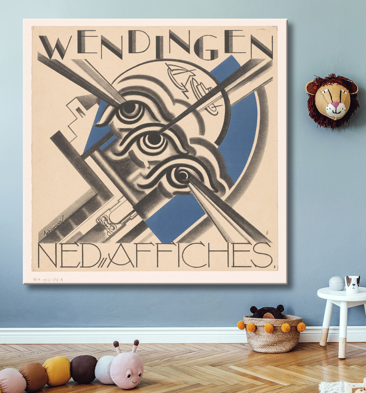 Reproduction Conception de couverture pour : Wendingen, 1931 de Mommie Schwarz avec decor