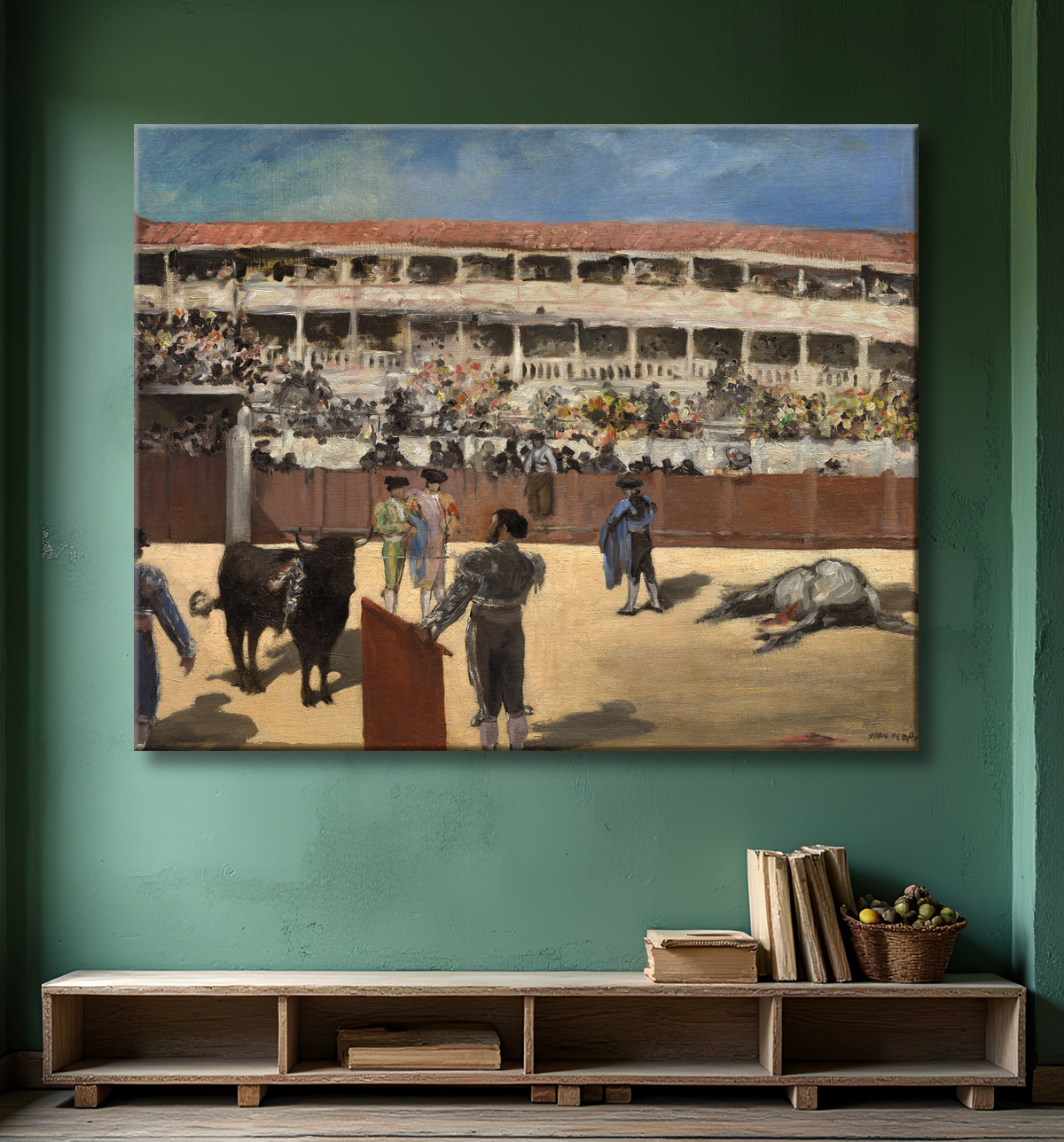 Reproduction Corrida de Édouard Manet avec decor