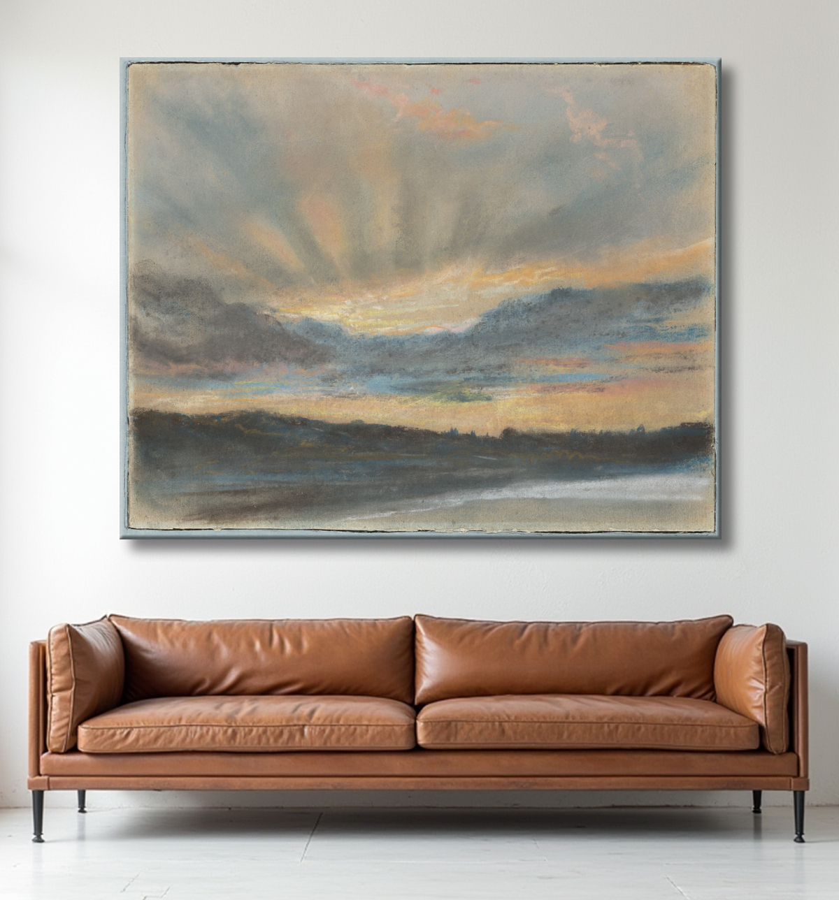 Reproduction Coucher de soleil de Eugène Delacroix avec decor
