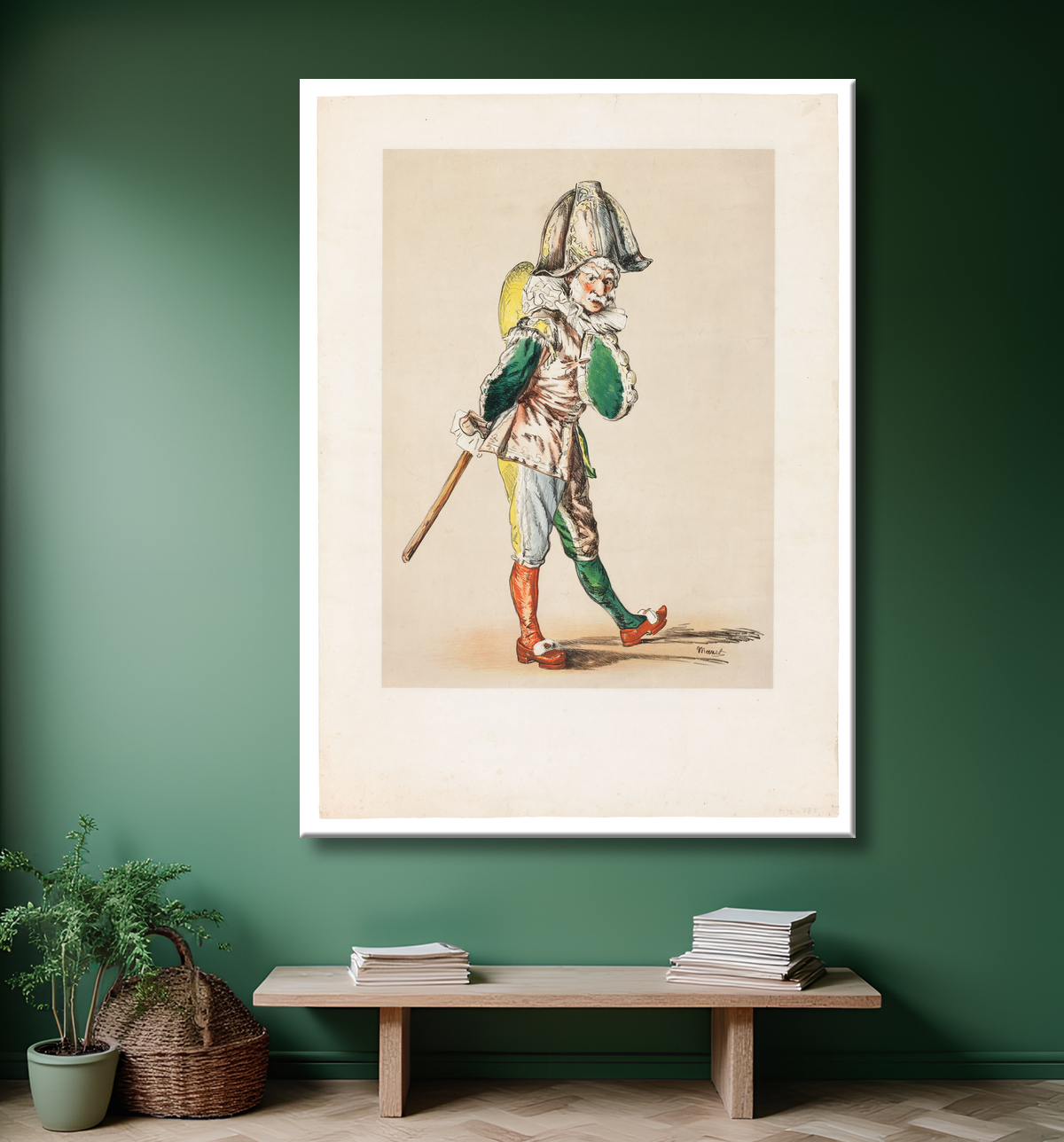 Reproduction Coup de poing de Édouard Manet avec decor
