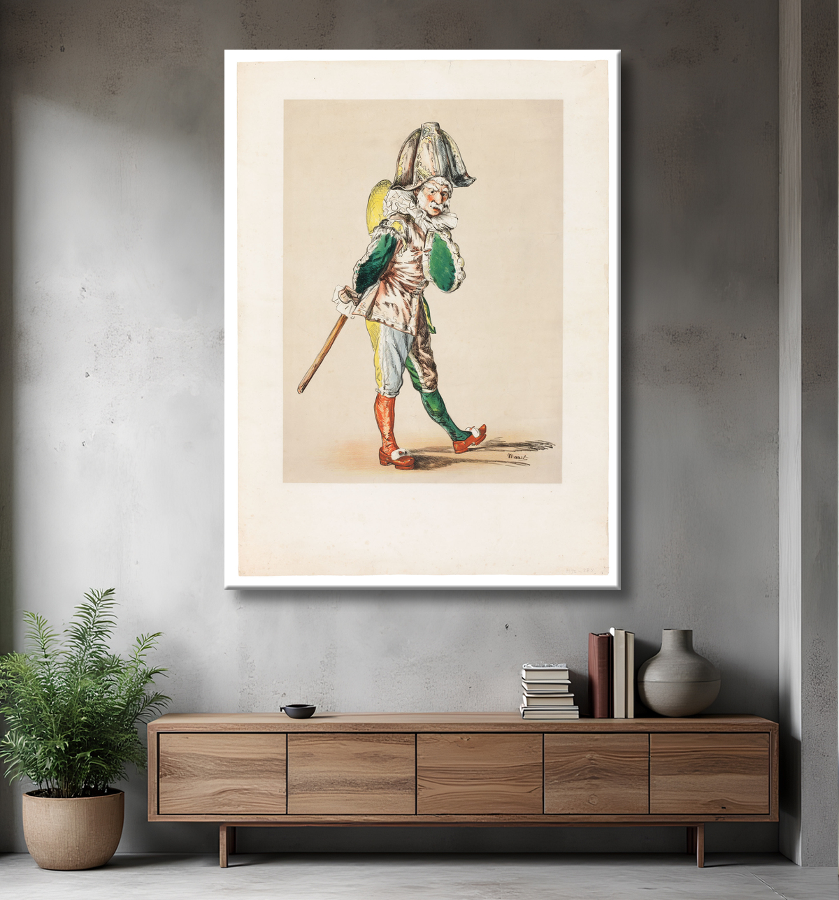 Reproduction Coup de poing de Édouard Manet avec decor
