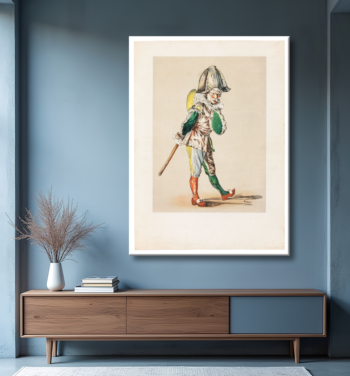 Reproduction Coup de poing de Édouard Manet avec decor