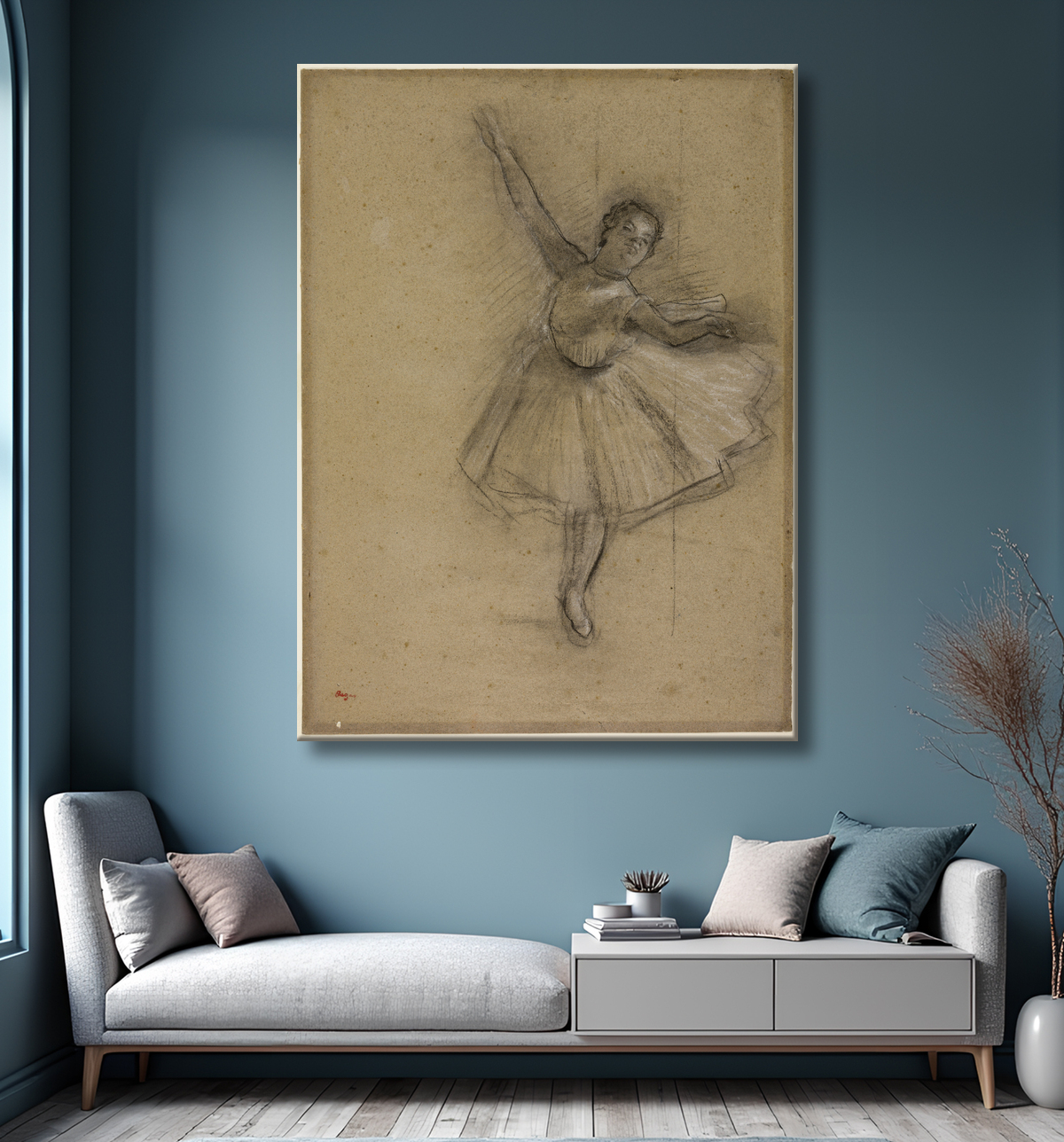 Reproduction Danseur tournant de Hilaire Germain Edgar Degas avec decor
