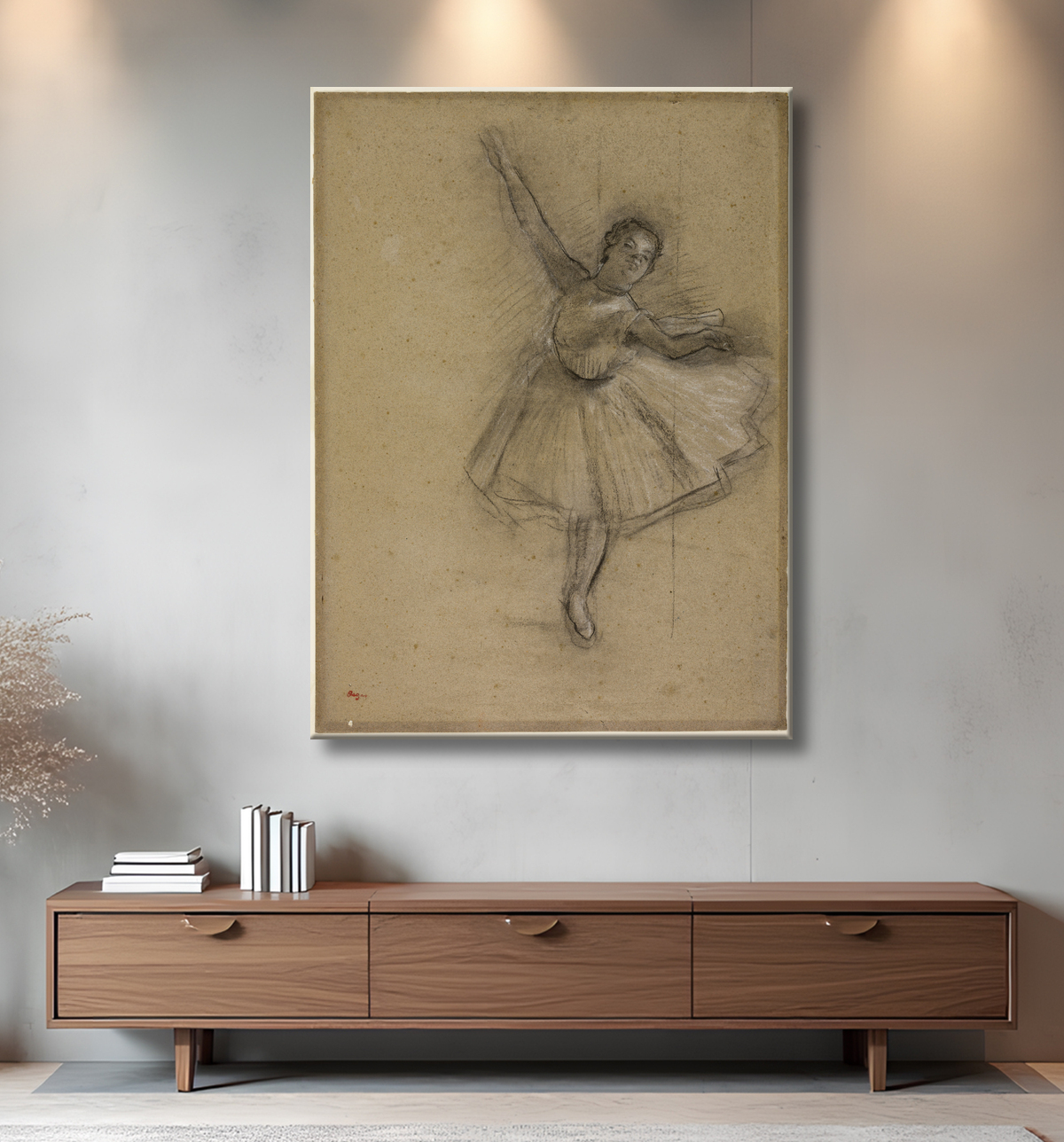 Reproduction Danseur tournant de Hilaire Germain Edgar Degas avec decor
