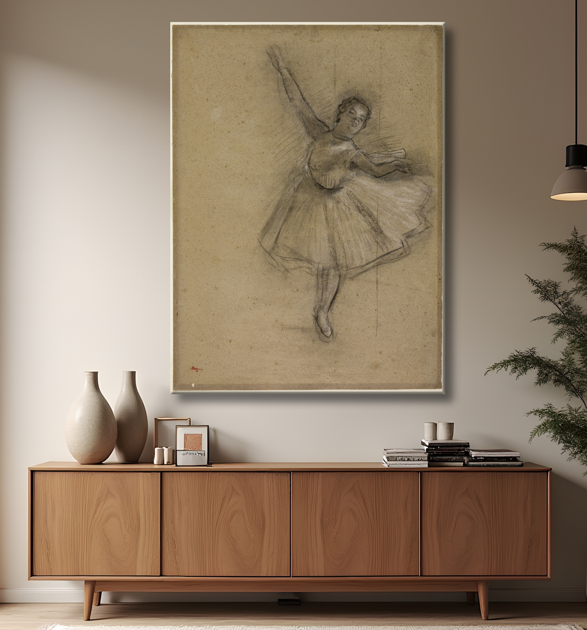 Reproduction Danseur tournant de Hilaire Germain Edgar Degas avec decor