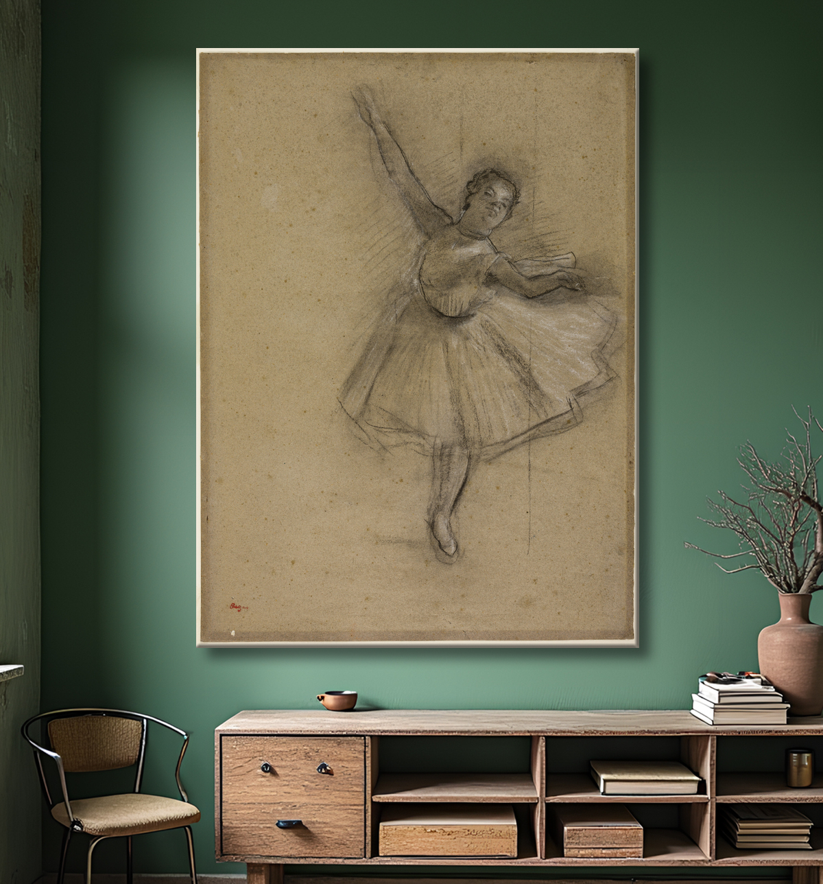 Reproduction Danseur tournant de Hilaire Germain Edgar Degas avec decor