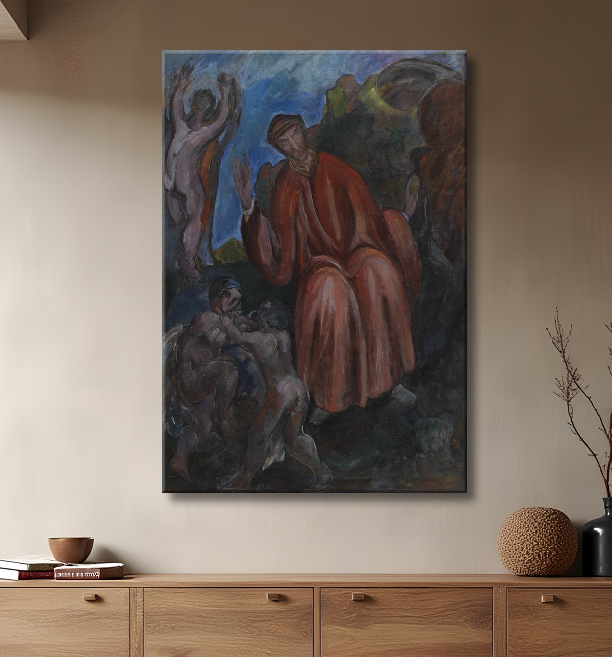 Reproduction Dante. Prophètes, Opus I de Jerichau (II), J.A. avec decor