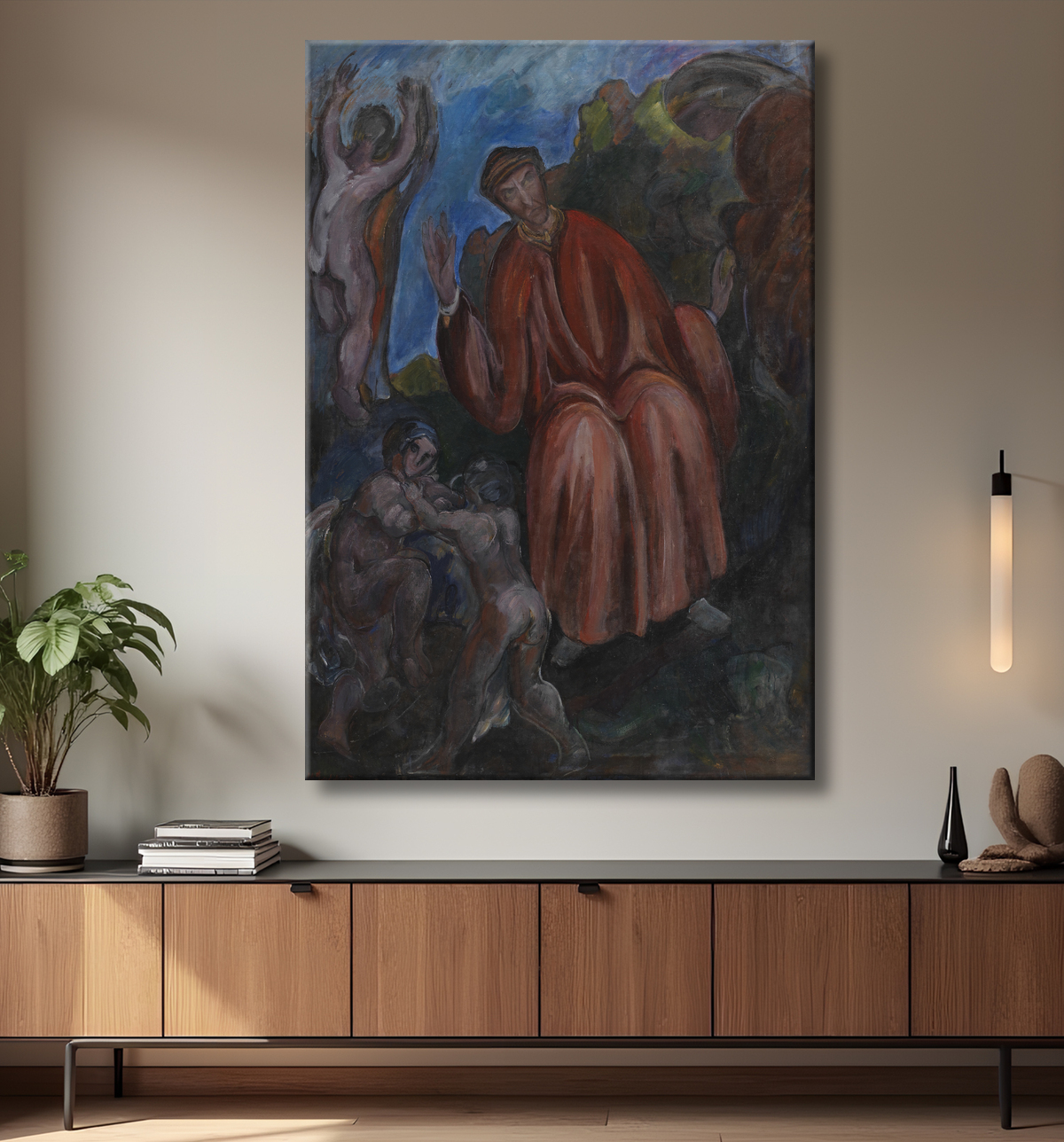 Reproduction Dante. Prophètes, Opus I de Jerichau (II), J.A. avec decor
