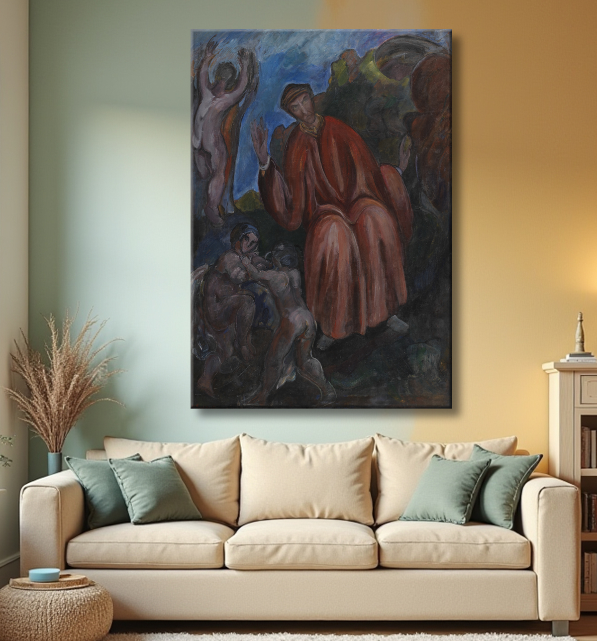 Reproduction Dante. Prophètes, Opus I de Jerichau (II), J.A. avec decor