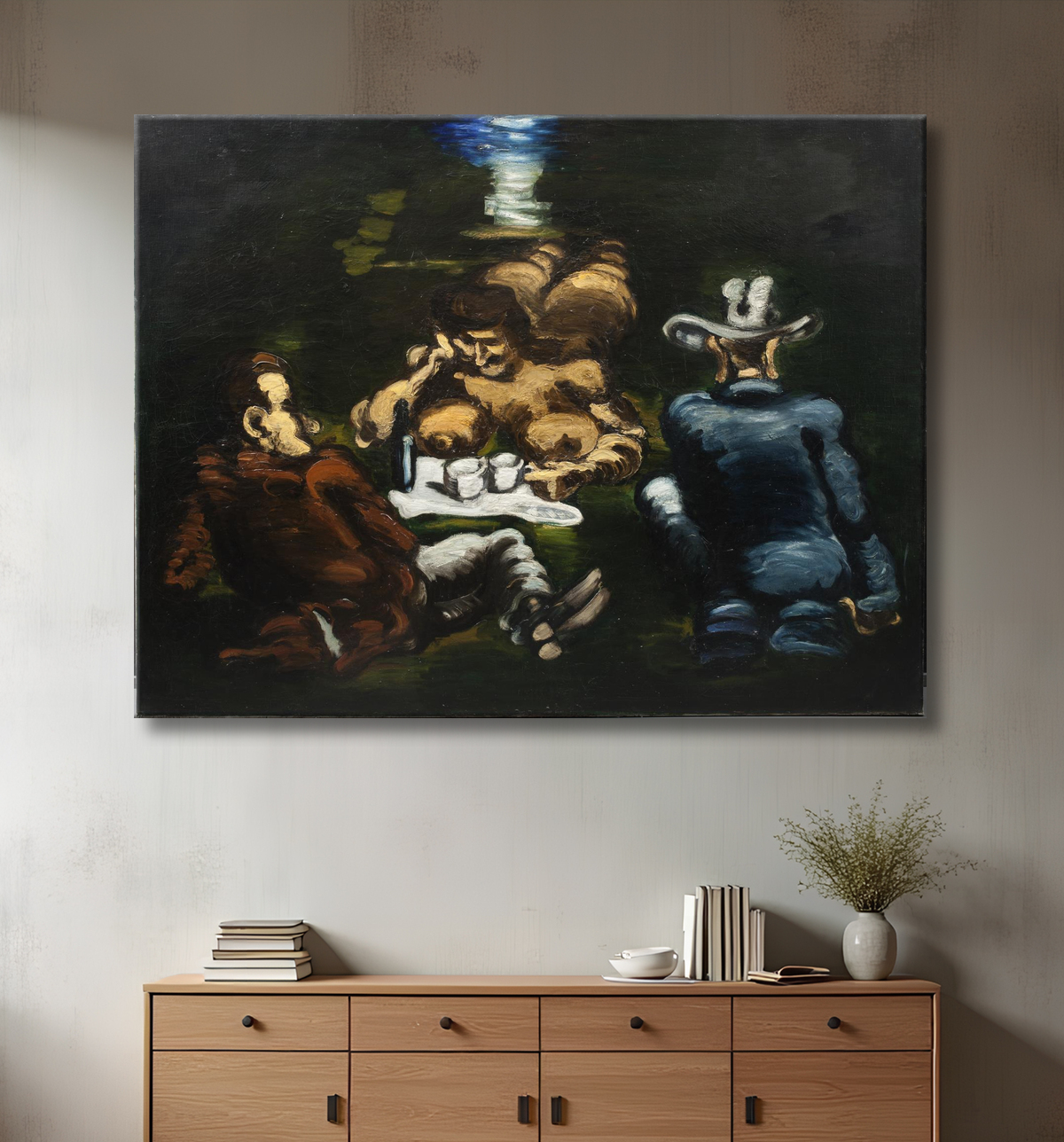 Reproduction Déjeuner sur l'herbe de Lundstrøm, Vilhelm avec decor