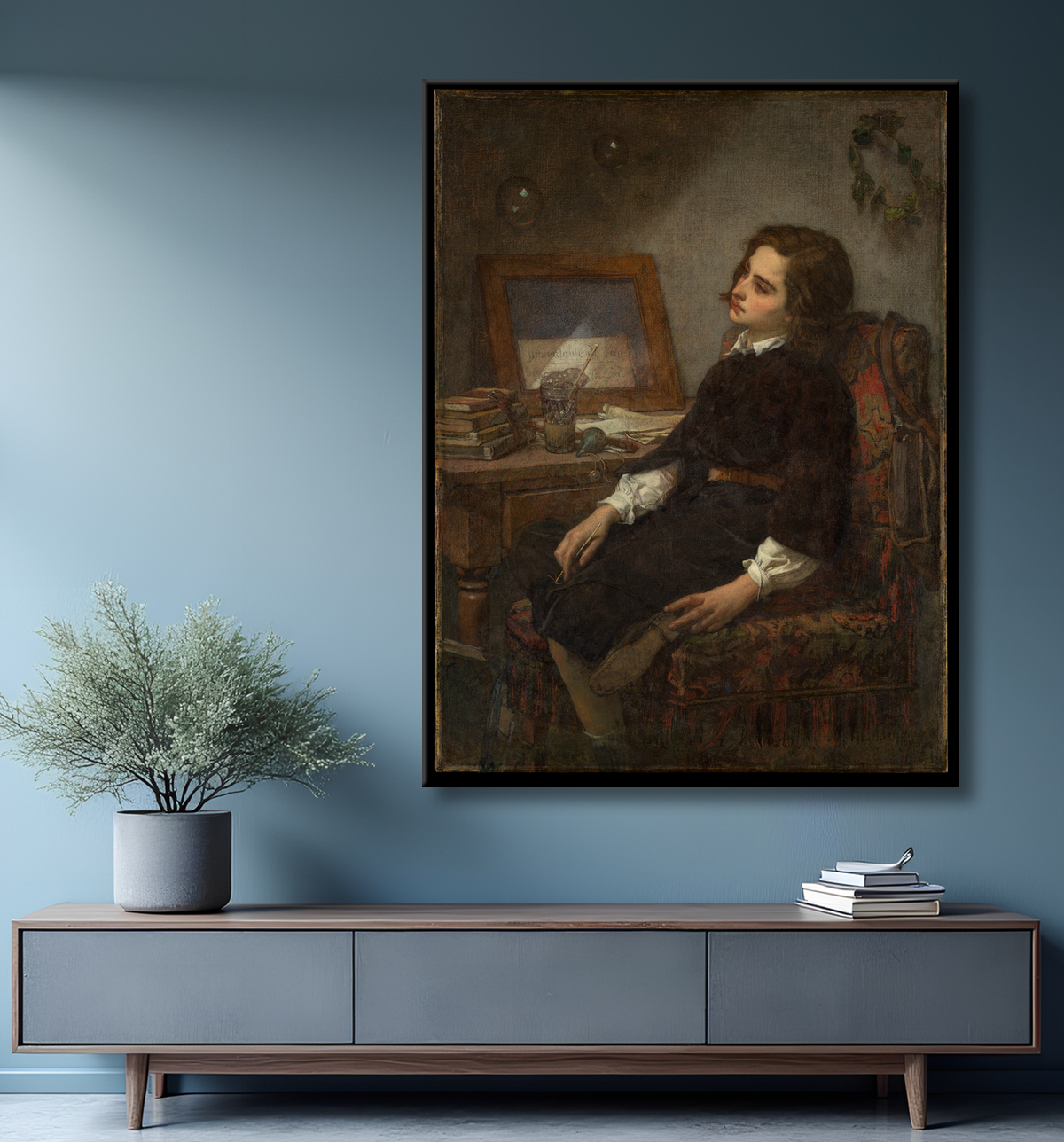 Reproduction Des bulles de savon de Thomas Couture avec decor