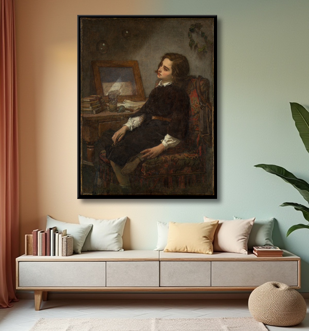 Reproduction Des bulles de savon de Thomas Couture avec decor