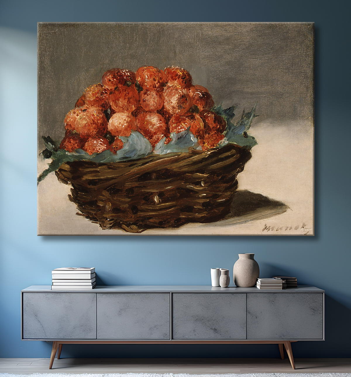 Reproduction Des fraises de Edouard Manet avec decor
