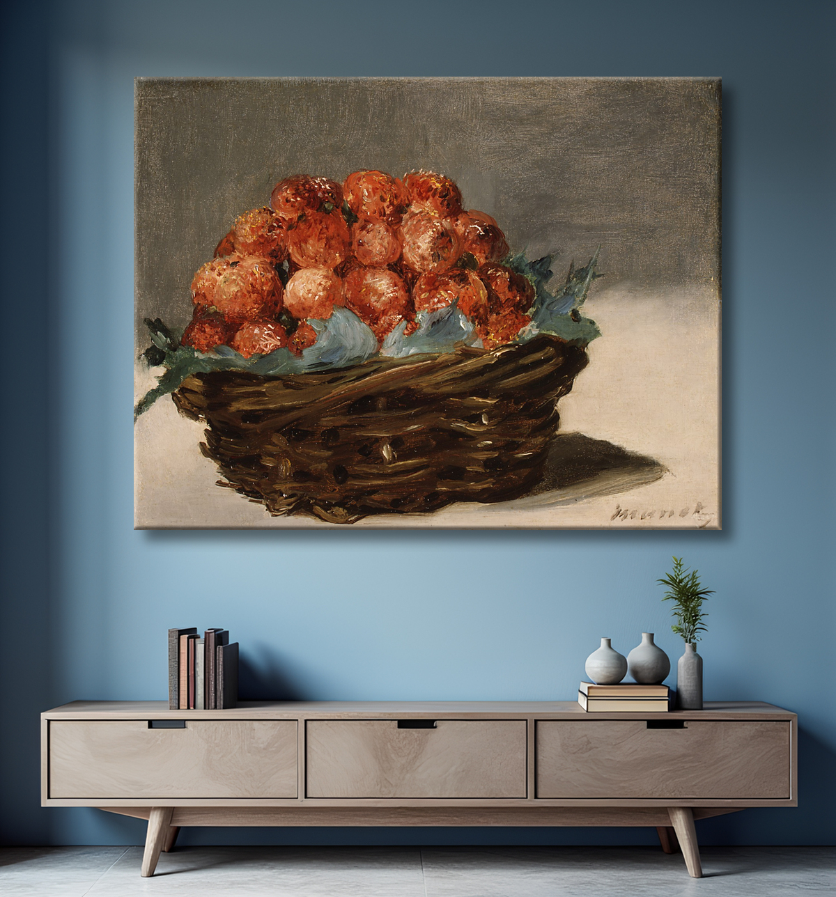 Reproduction Des fraises de Edouard Manet avec decor