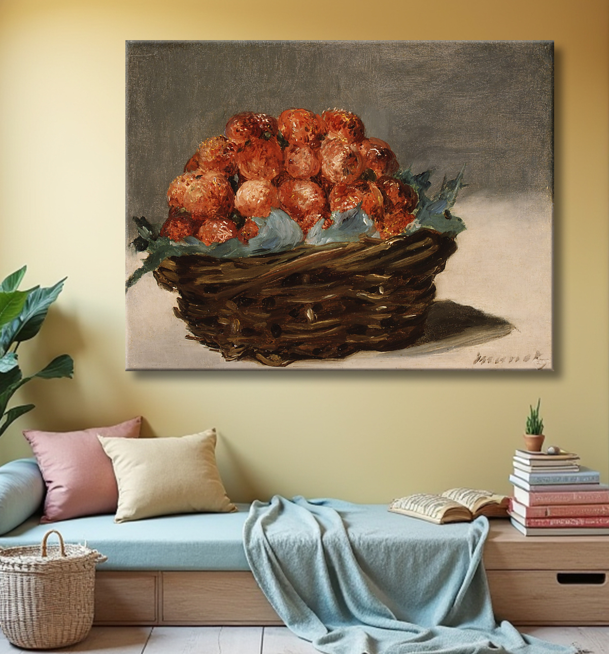Reproduction Des fraises de Edouard Manet avec decor