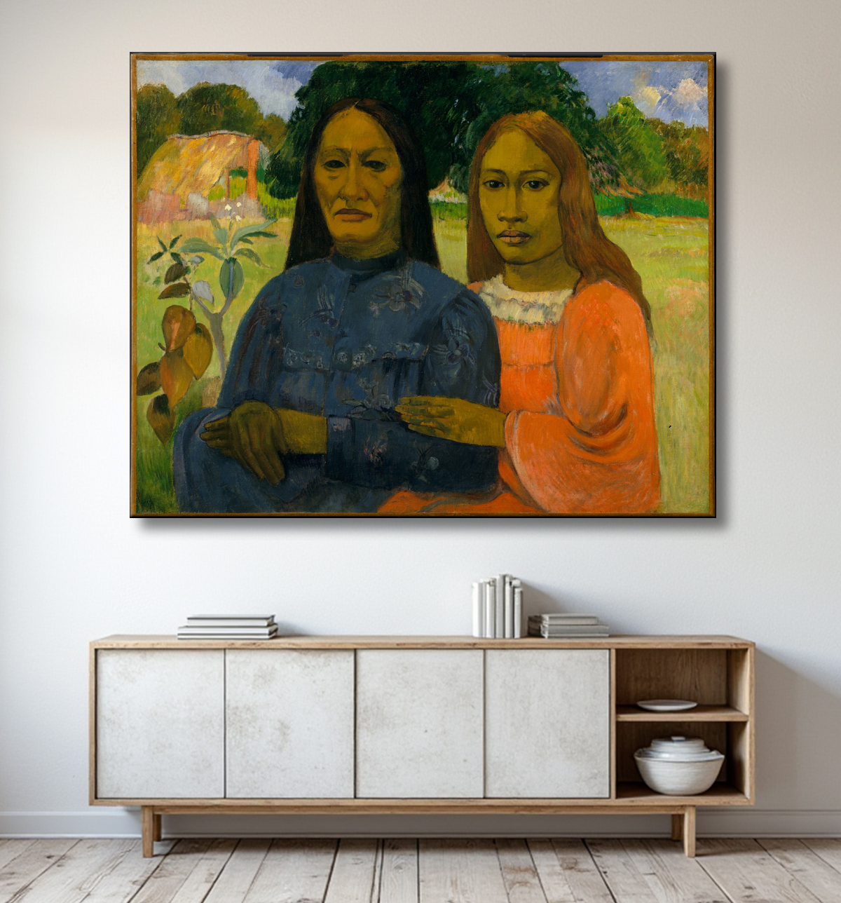 Reproduction Deux femmes de Paul Gauguin avec decor