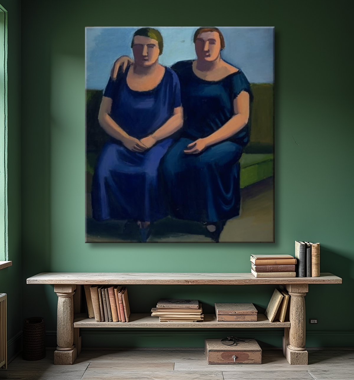 Reproduction Deux soeurs de Lundstrøm, Vilhelm avec decor