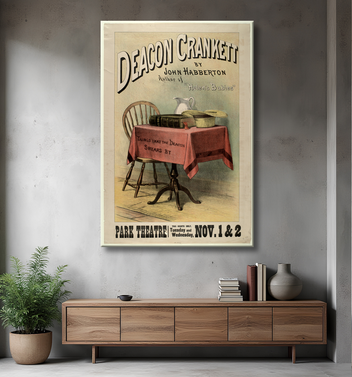 Reproduction Diacre Crankett de unknown avec decor