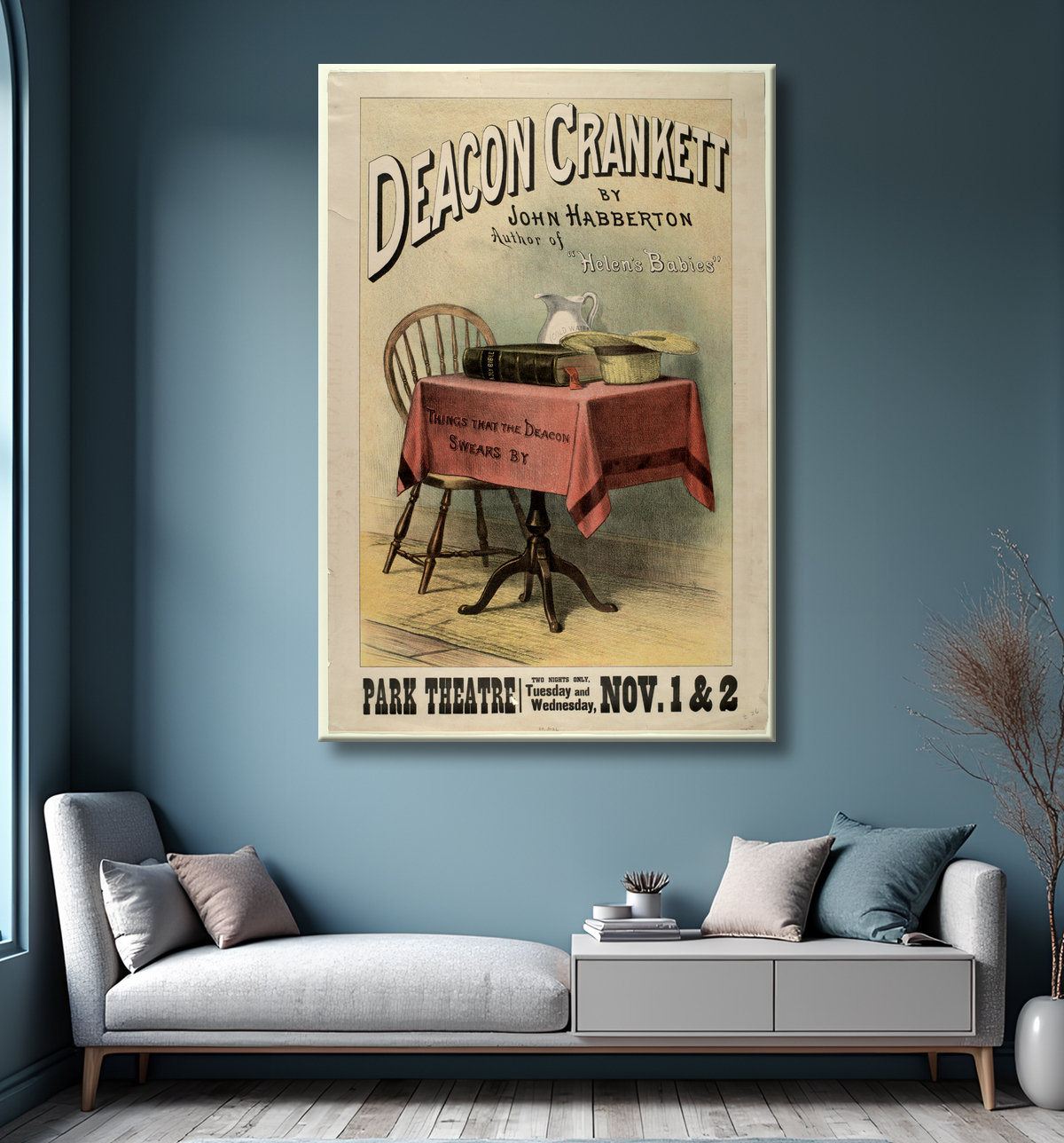 Reproduction Diacre Crankett de unknown avec decor