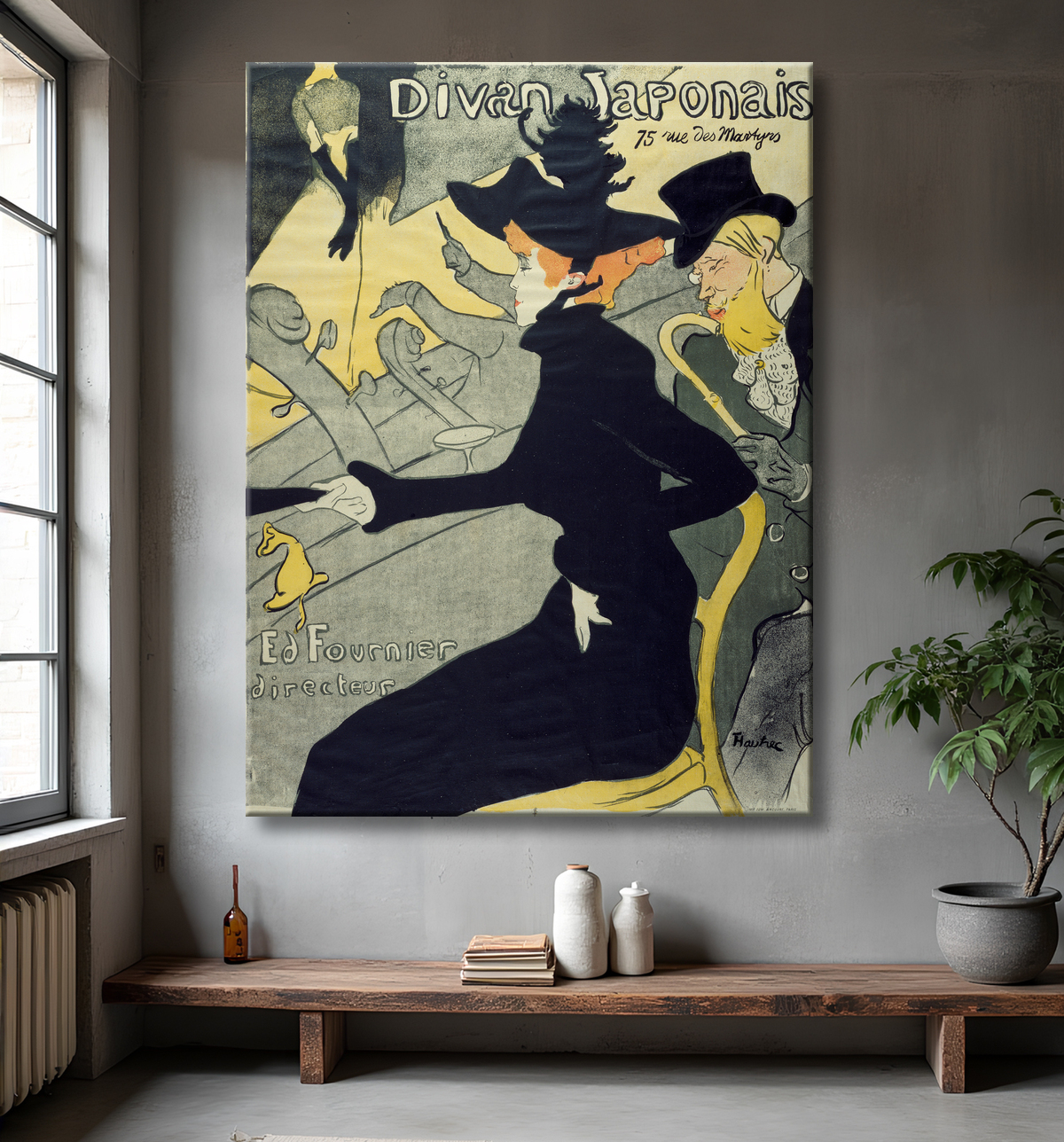 Reproduction Divan Japonais de Henri de Toulouse-Lautrec avec decor