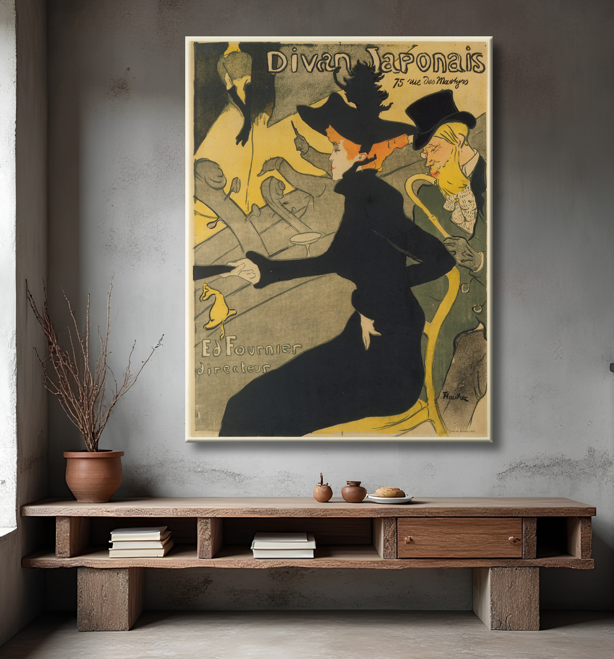 Reproduction Divan Japonais de Henri de Toulouse-Lautrec avec decor