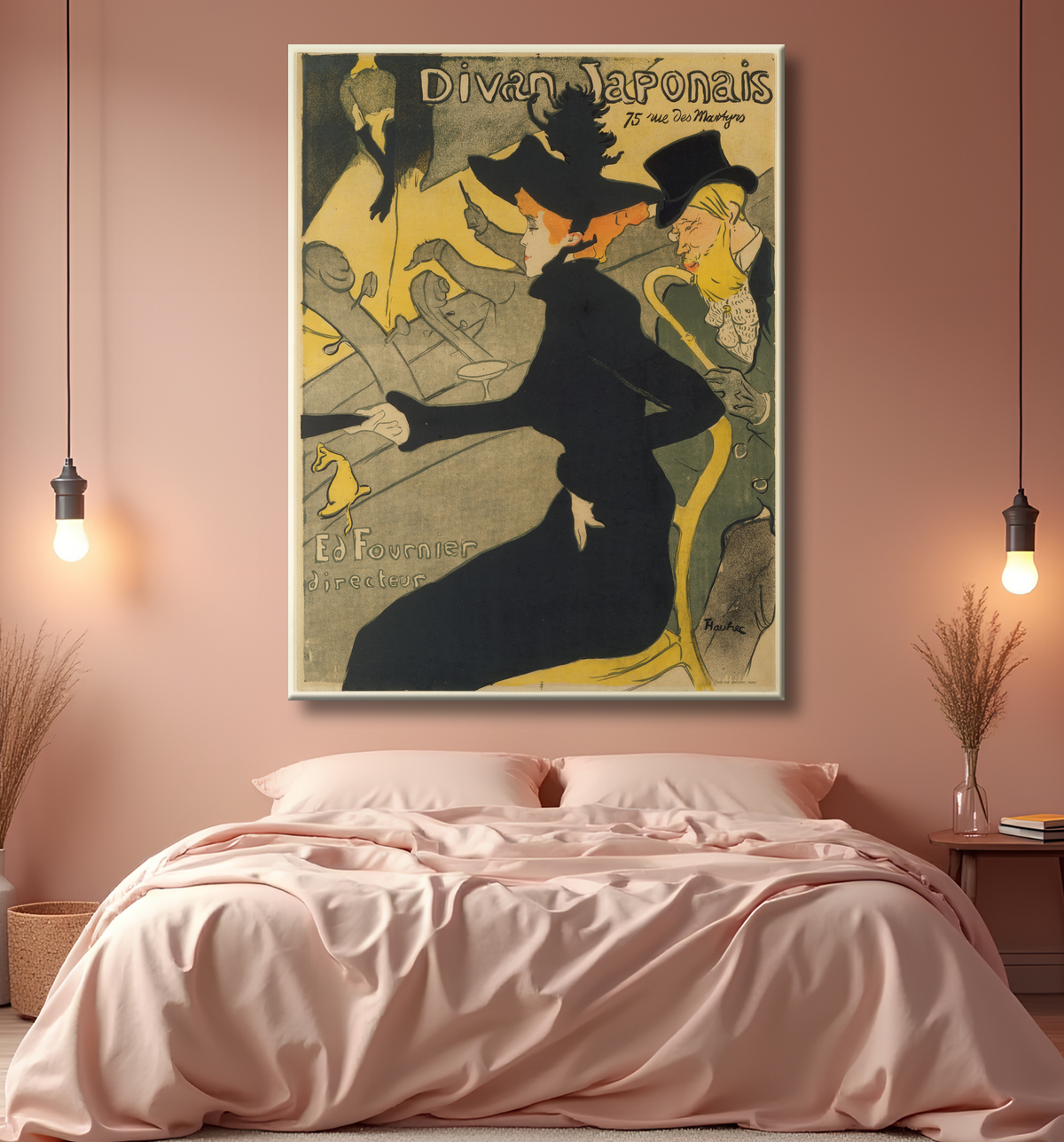 Reproduction Divan Japonais de Henri de Toulouse-Lautrec avec decor