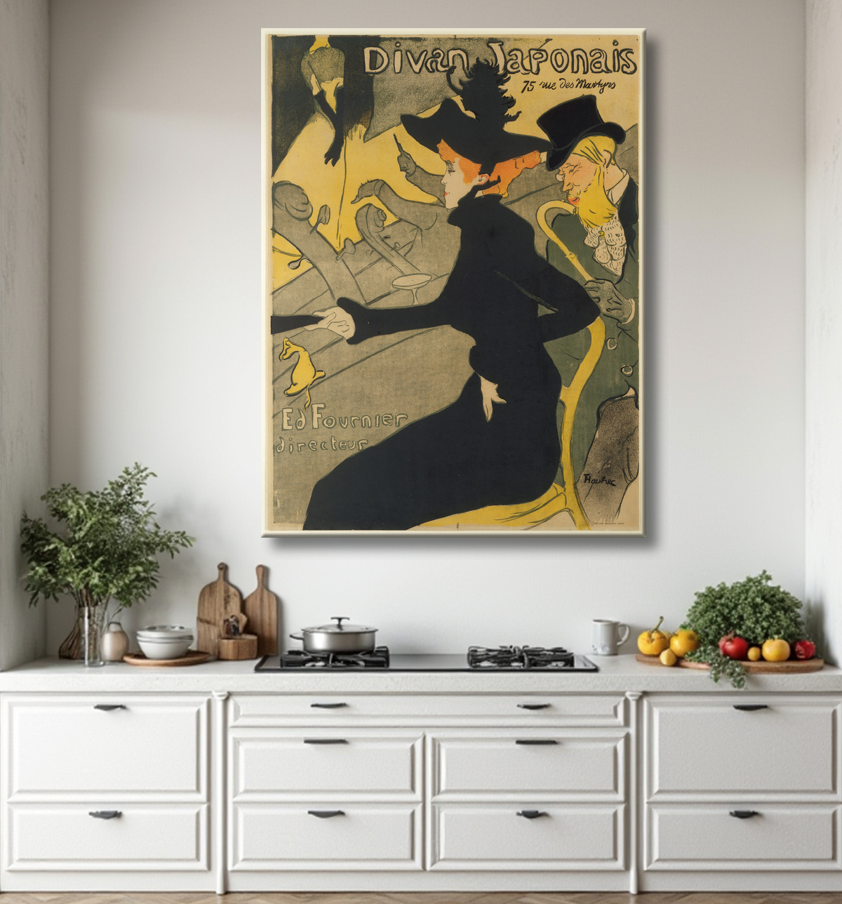 Reproduction Divan Japonais de Henri de Toulouse-Lautrec avec decor