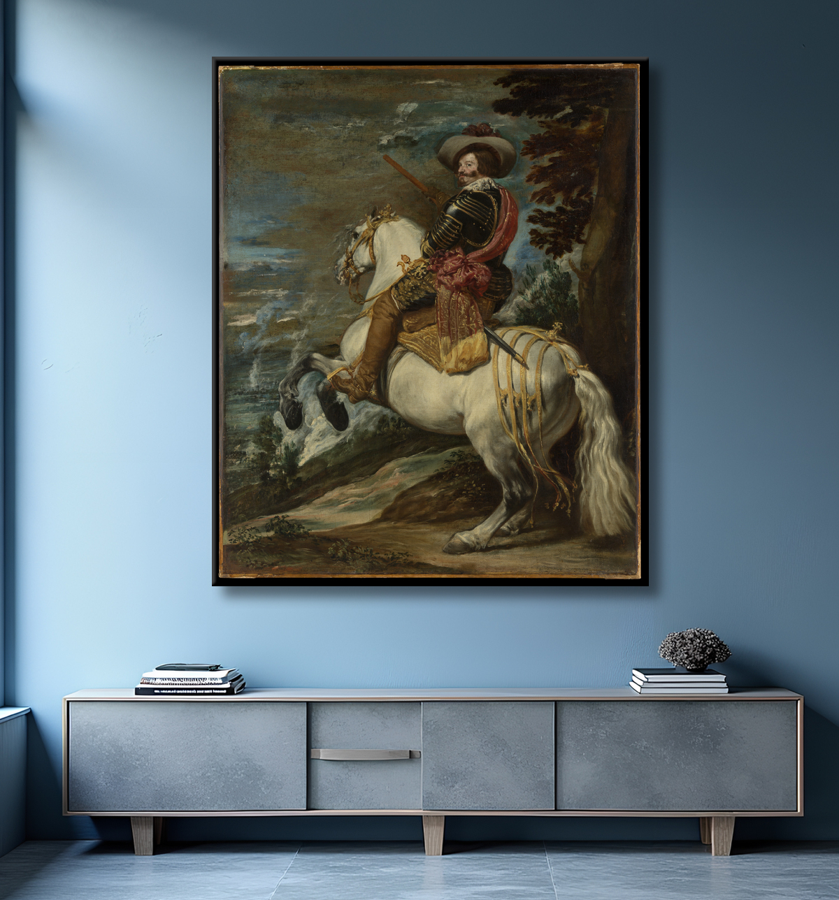 Reproduction Don Gaspar de Guzmán (1587-1645), comte-duc d'Olivares de Juan Bautista Martínez del Mazo avec decor