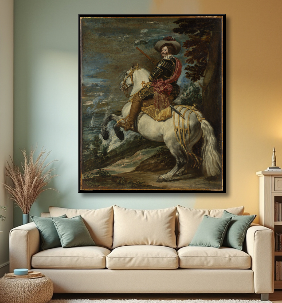 Reproduction Don Gaspar de Guzmán (1587-1645), comte-duc d'Olivares de Juan Bautista Martínez del Mazo avec decor