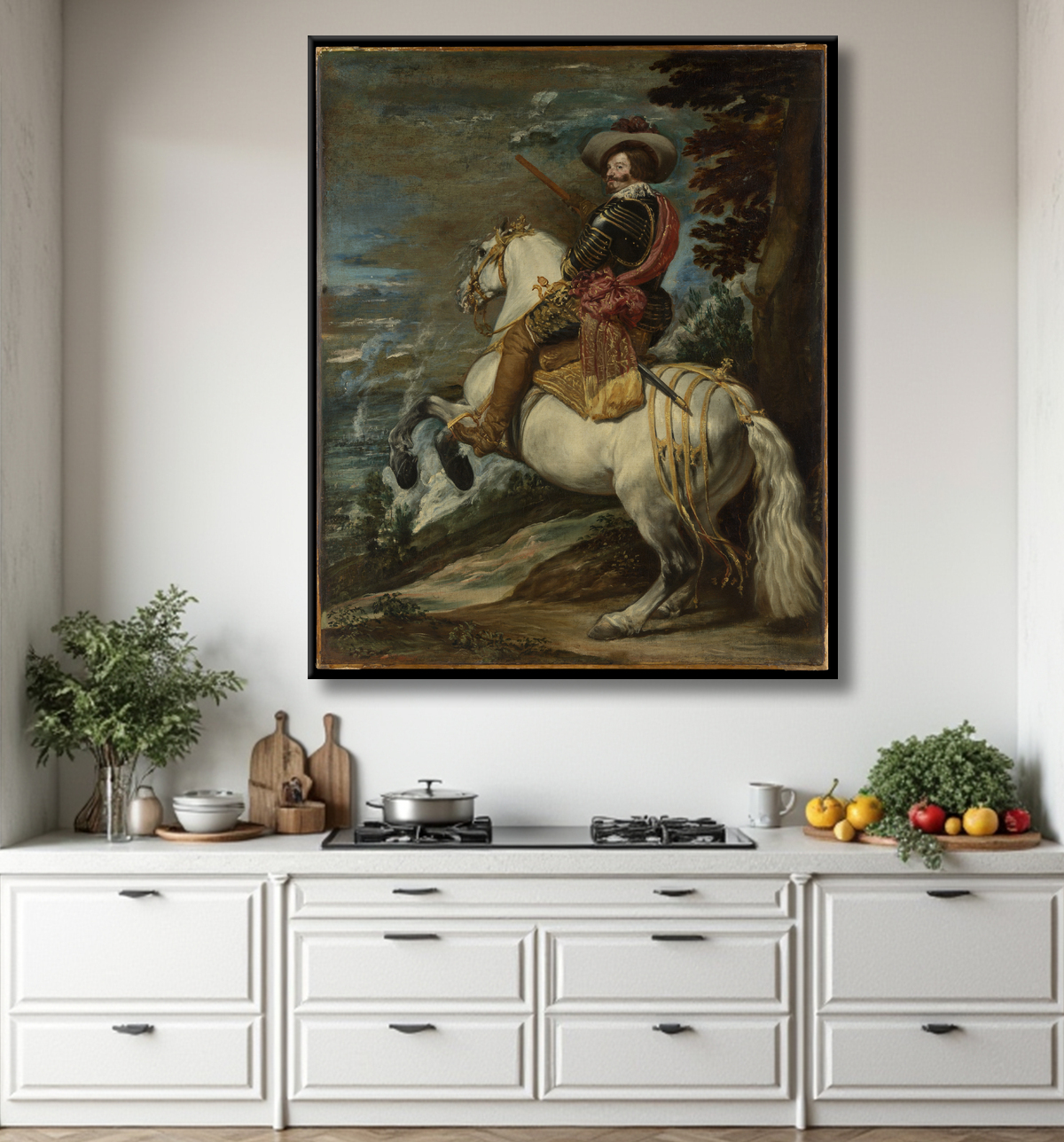 Reproduction Don Gaspar de Guzmán (1587-1645), comte-duc d'Olivares de Juan Bautista Martínez del Mazo avec decor