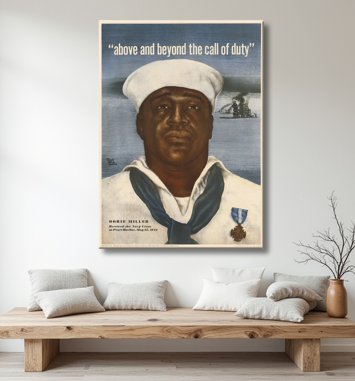Reproduction Dorie Miller de David Stone Martin, 1913 - 1992 avec decor