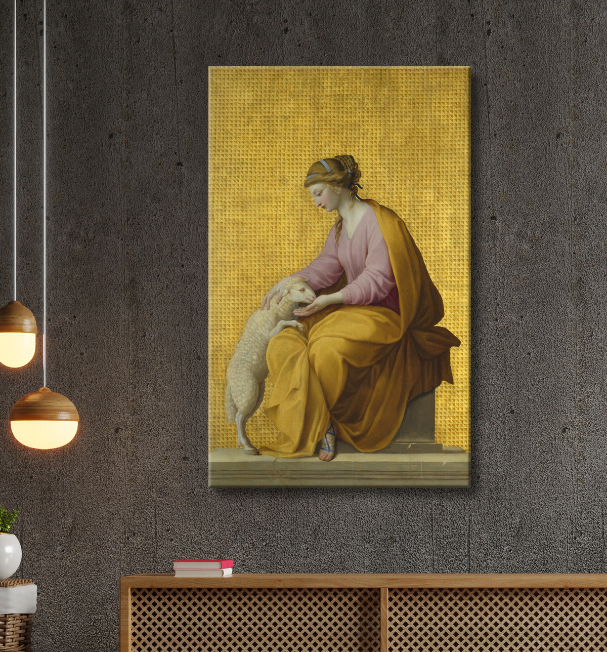 Reproduction Douceur de Eustache Le Sueur avec decor