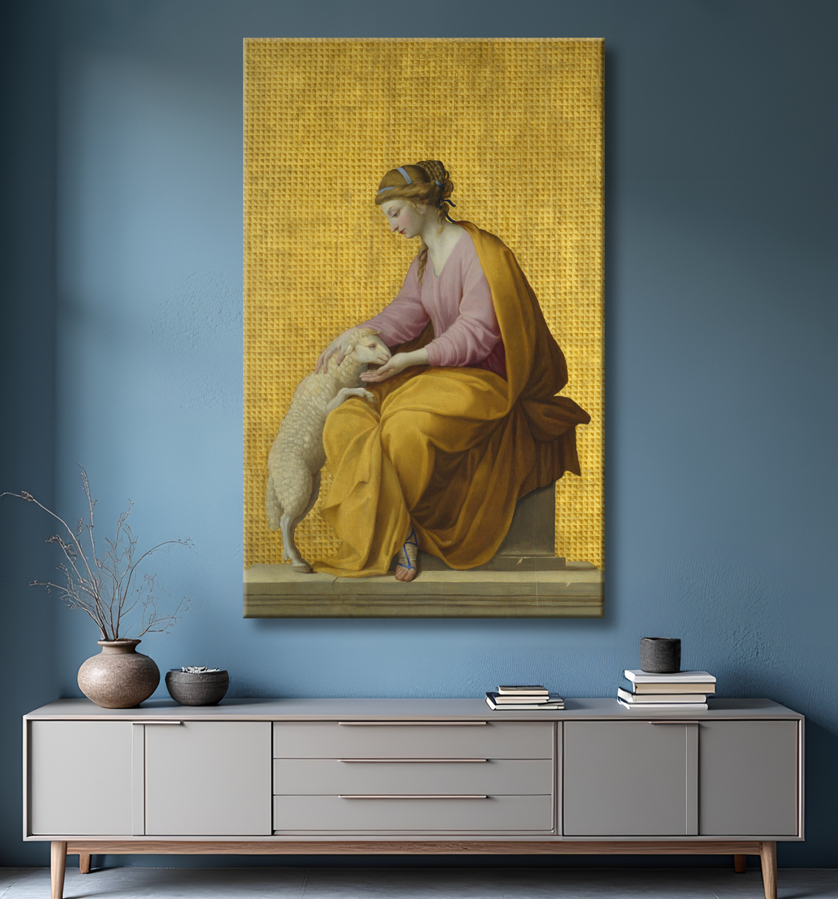 Reproduction Douceur de Eustache Le Sueur avec decor